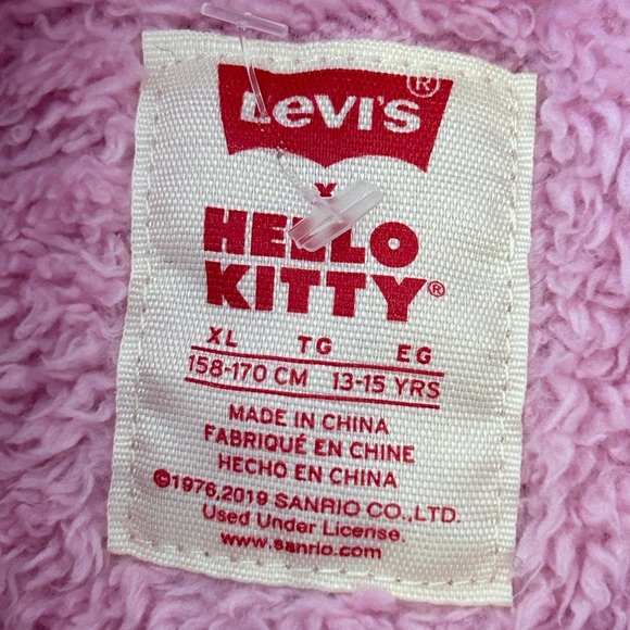 Levi's Hello Kitty Girls Sherpa Hoodie, size XL (13-15 yrs) - Picture 12 of 12